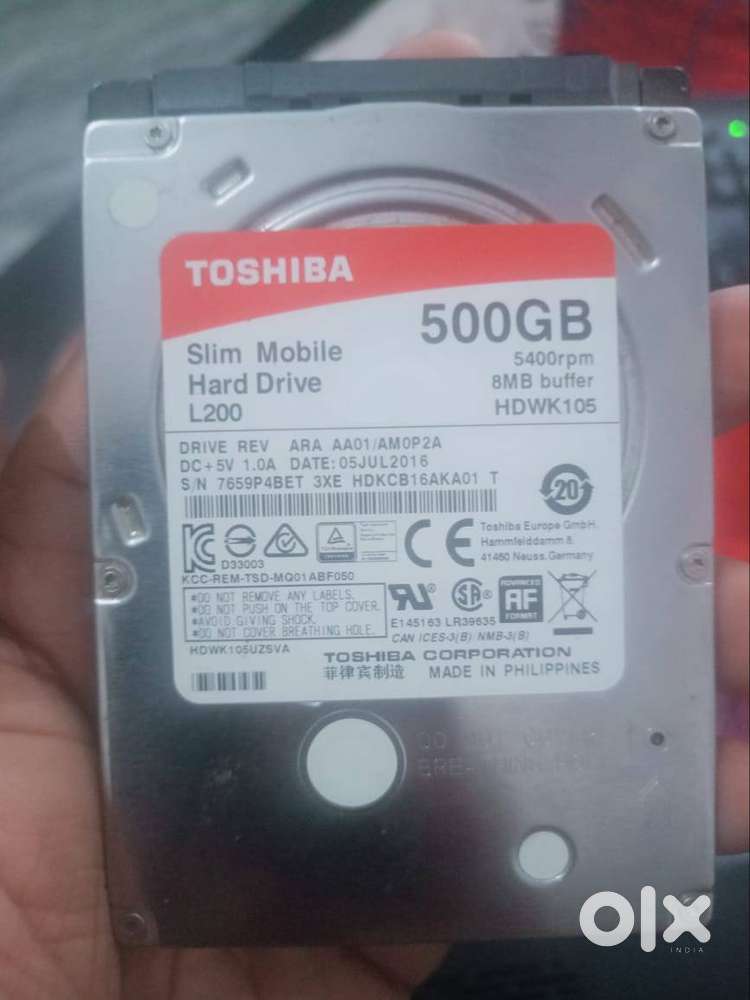 TOSHIBA 500GB Slim Mobile Hard Drive