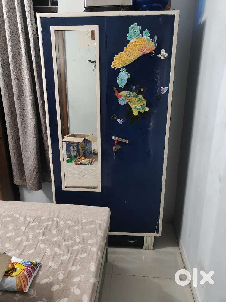 Metal Almirah 2 door with shoe rack