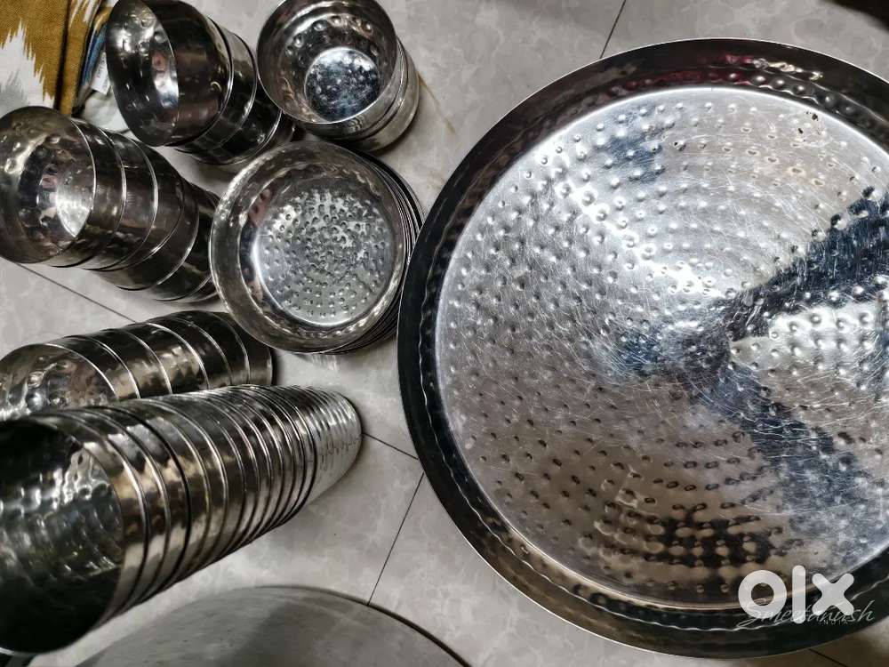 Heavy steel plates and bowl