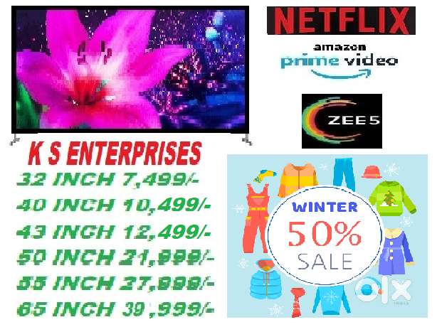 WINTER SUPER SALE 40 INCHES  SMART, 4K UHD LED TV IN 10,499 ONLY.