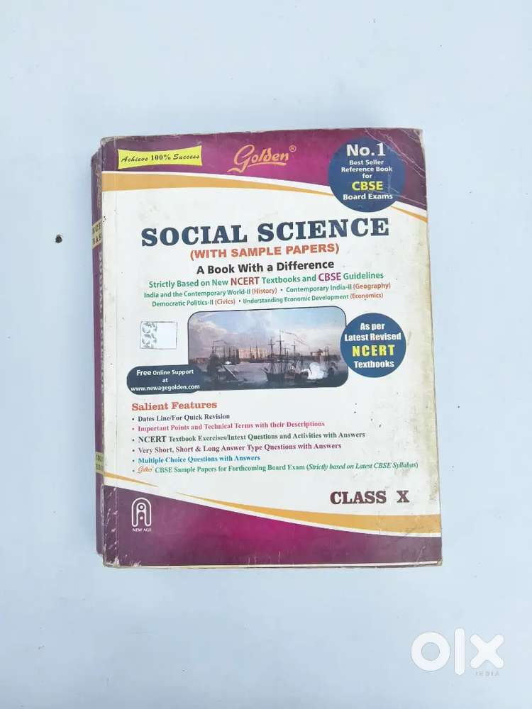 Golden Social Science Book for Class 10 (CBSE) – With Sample Papers