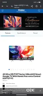 haier TV 43 INCHES