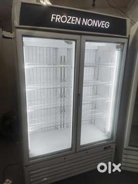 Double door fridge commercial