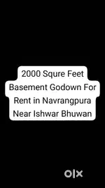 Comercial Basment Godown For Rent in Navrangpura