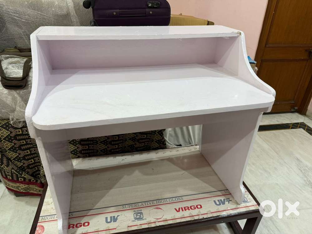 Half Bed with mattress & Computer / Study table for sale