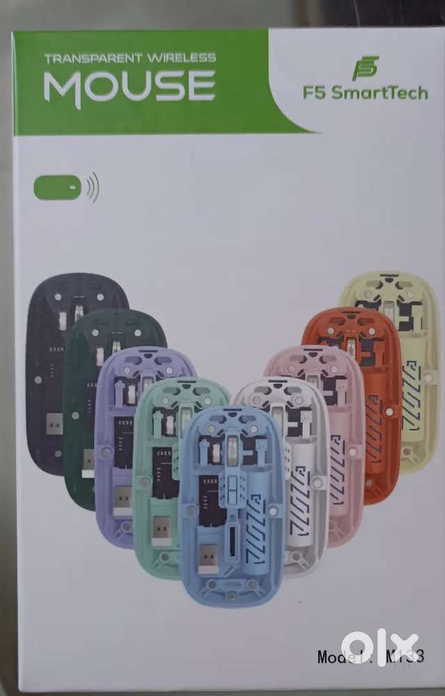 F5 SmartTech 5D Transparent Mouse with 2.4gHz USB and Bluetooth