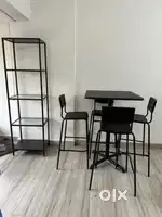 IKEA 4 SEATED HIGH DINING SET & 7FT BOOK SHELF
