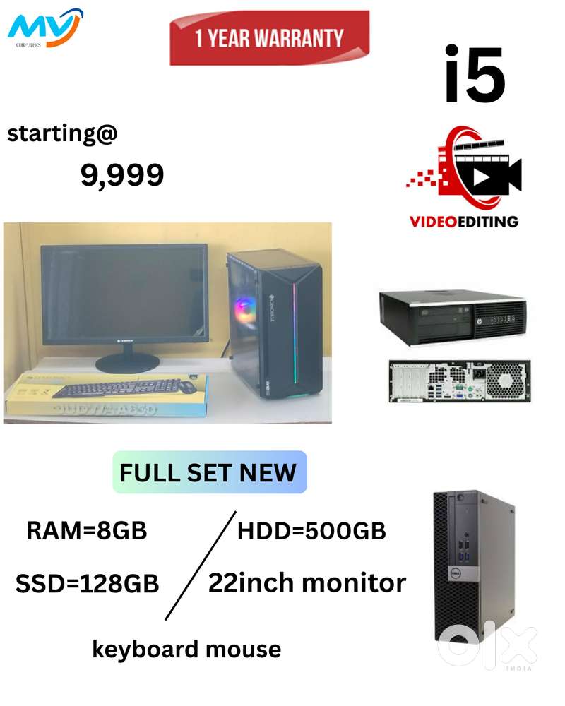 Full Set  Desktop Laptop Sales & Service  CPU - Branded