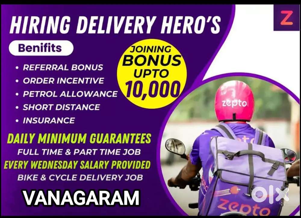ZEPTO VANAGARAM GROCERY EARN MONTHLY 45000₹ WITHIN YOUR AREA