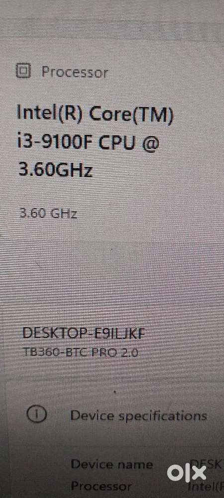 Intel i3 9th gen processor