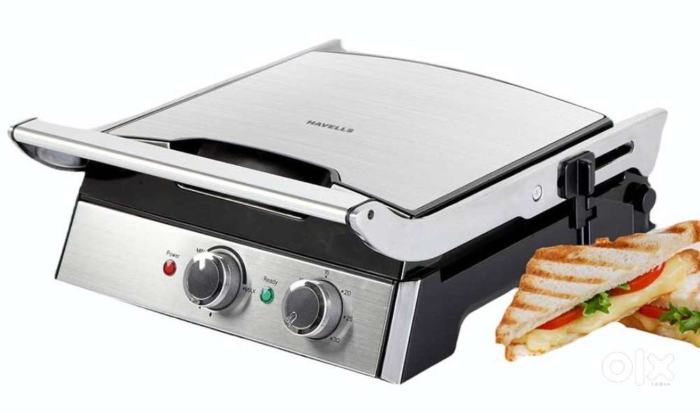 Havells Toastino BBQ Grill, 4 Bread Slices, Sandwich Maker, Black and