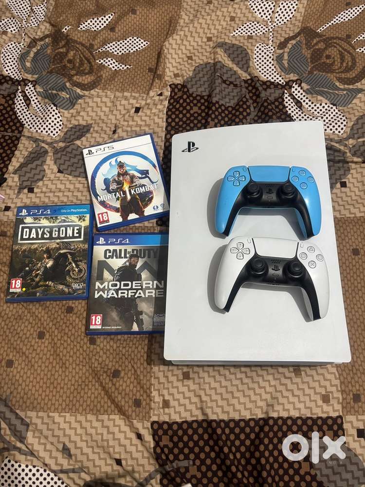 Ps5 disc+ 2 Controllers Light Blue / White