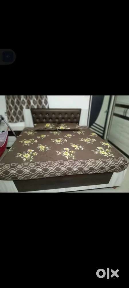 Bed with mattress