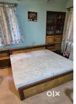 Premium Teakwood Double Bed with ample Storage and Side Tables