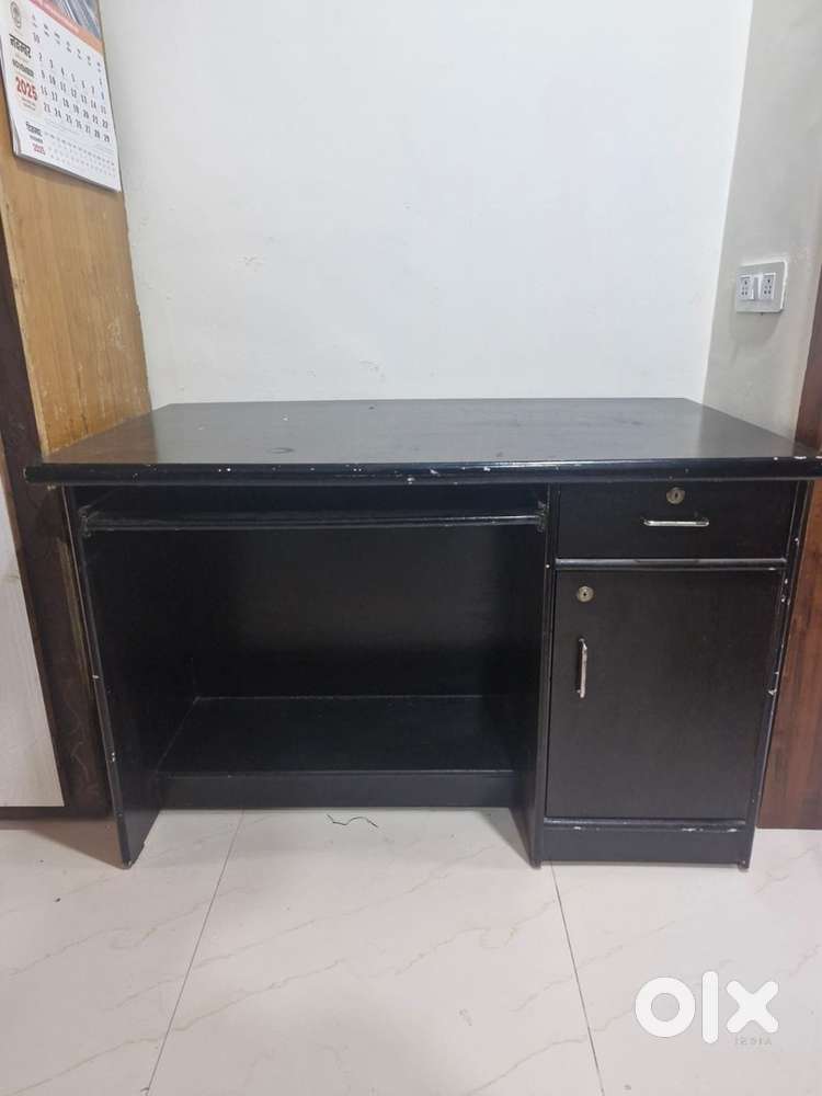 Black Wooden Study/Computer Table with Storage