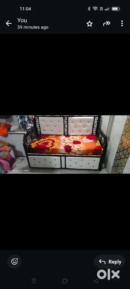 Selling my iron sofa cum bed with storage