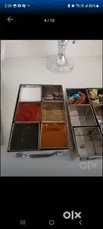 6 compartment spice box set of 4