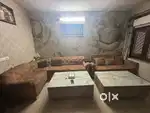 sofa and dining and sofa en bed with it and 2 puffy