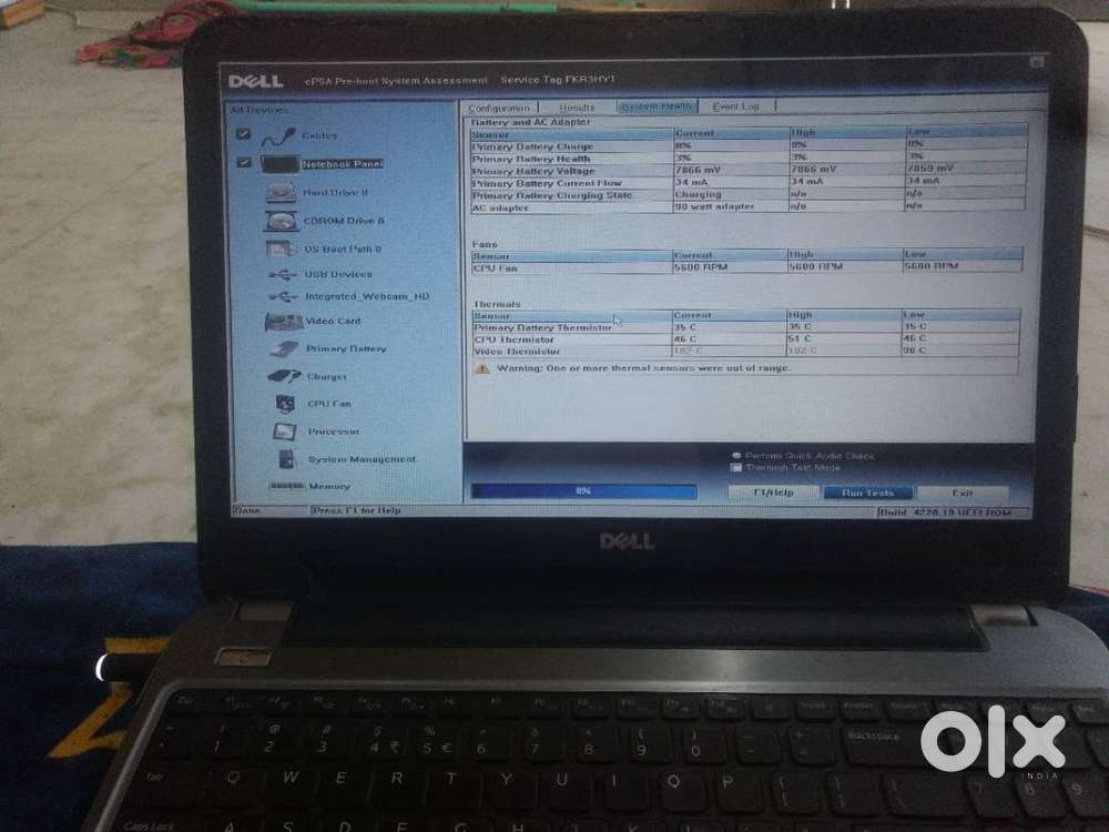Dell I7 5537 Core i7 with 8 GB, Dual Graphic Card requires repair.