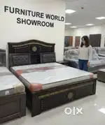 Queen bed without storage 5yrs warranty and free delivery