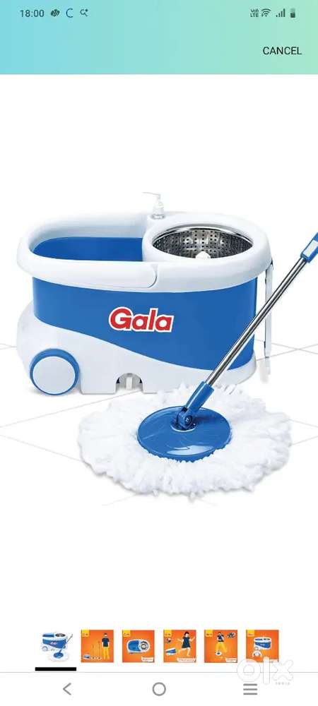 Gala Jet Spin Mop, Steel Winger & Big Wheels.