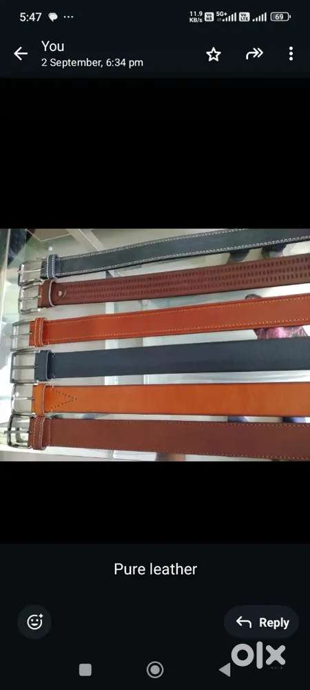 Pure leather belts for men 70pc available