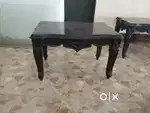 Wood carving centre & side tables