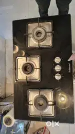 Sunflame 3 Burners Lotus Hob Stove for use with commarcial L.P.G.