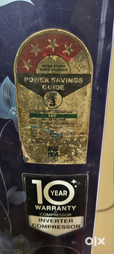 Godrej fridge RD edge Duo 225 Pv inv 4.2 2018