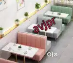 New two seater designer fabric cafe sofa lounge sofa resturant furnitu