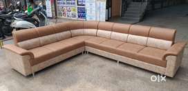 7 Seater Sofa with Round Backrest Pattern or Wooden & Crim Combination