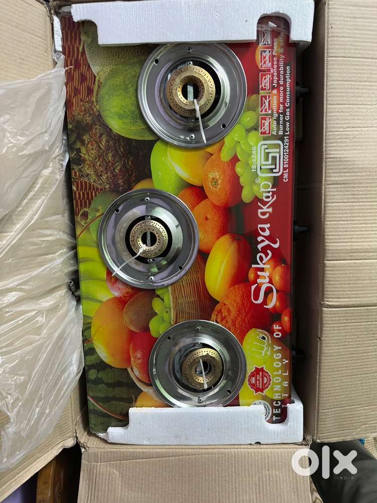 New 3 Burner Gas Stove (surya Kap) – Good Quality & Unused