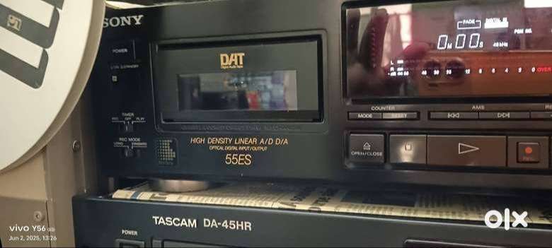 A  Sony DAT player, B&W Speaker, ARCAM  amplifier, bethoven 9 records