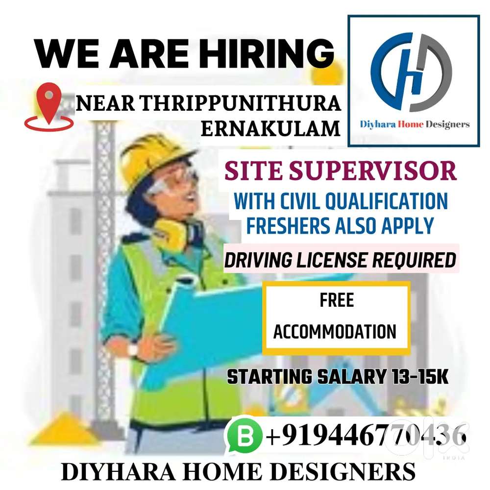 Civil site supervisor freshers also