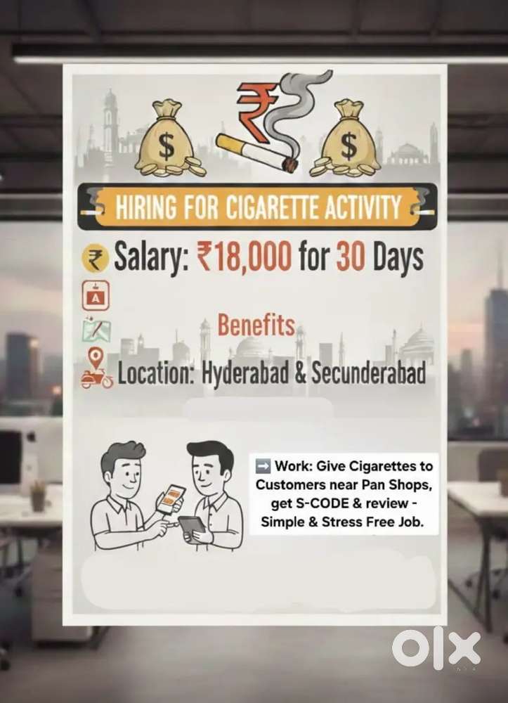 Hiring for Activity (Only For Male)