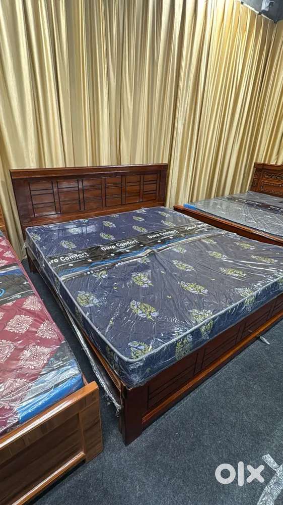 Brand New Solid Wood King Size Bed with Storage