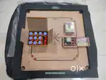Surco Tournament Carrom 16mm + Tournament coins+ 16 Bottles powder