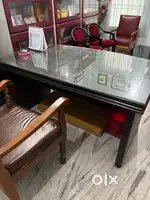 Executive Table with glass top