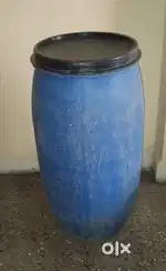 Water plastic drum for sale blue color good condition