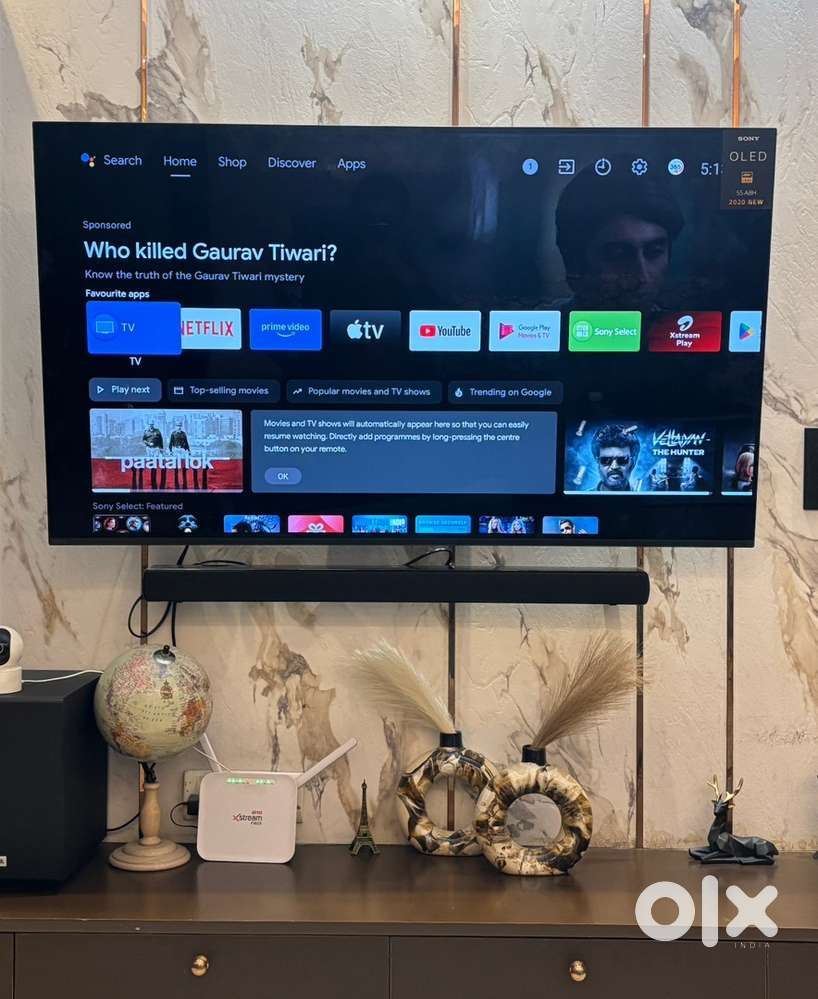 Sony bravia OLED 55 inch google smart tv with voice control.