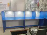 Office/Library Study Workstations with Partition & LED Lights (4 Seat)