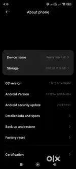 Redmi note 11s 6+128 GB, no issues best battery back up