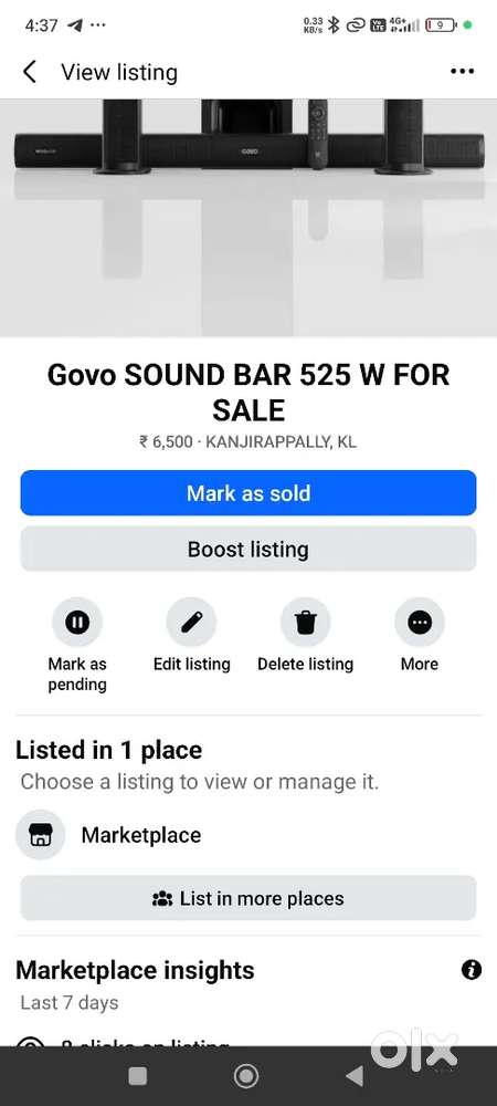 GOVO SOUNDBAR 965 MODEL FORE SALE