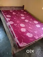 Double bed with mattress