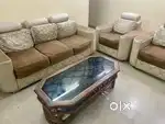 5 Seater Sofa with wooden center Table