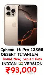 Iphone 16 Pro 128gb desert titanium SEALED PACK