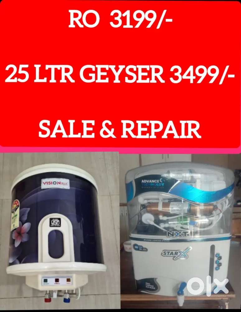GEYSER, CHIMNEY, INVERTER AQUA FRESH WATER PURIFIER COPPER ALKALINE RO