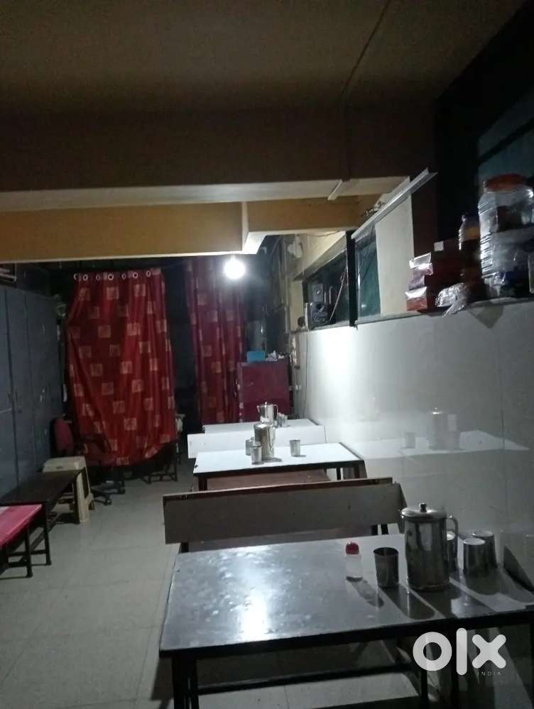 Hotel table and backrest.