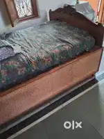 Wooden bed with box