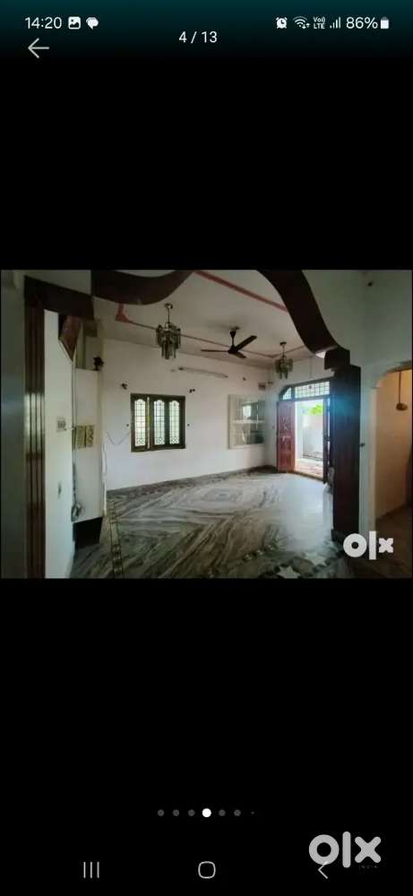 2BHK semi furnished house with cupboards